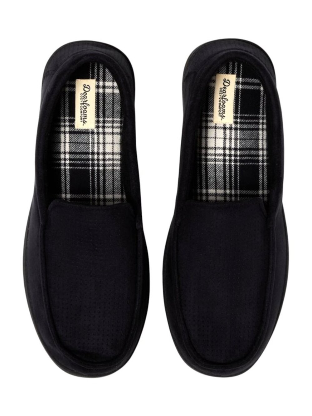 Dearfoams Cozy Comfort Jason Microsuede Moccasin Slippers
